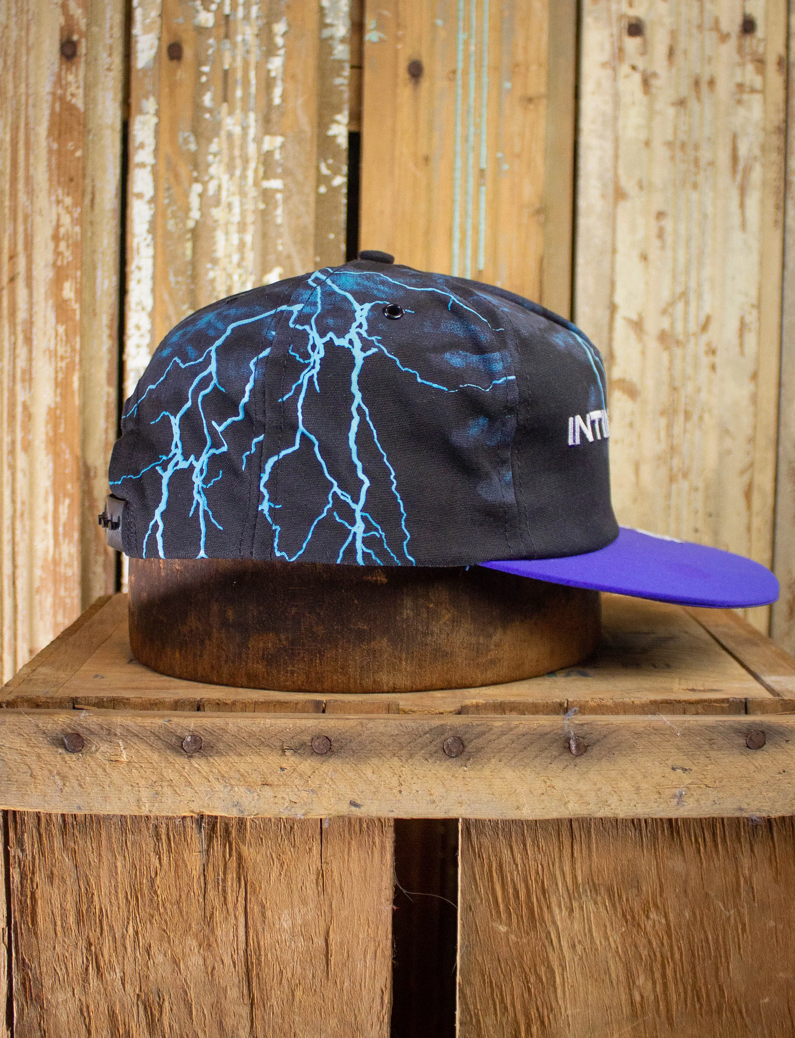 Vintage 90s Intimidator Blue Lighting Trucker Hat