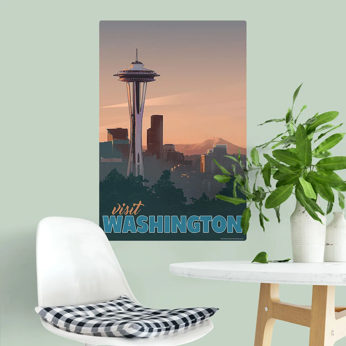Visit Washington Space Needle State Travel Decal