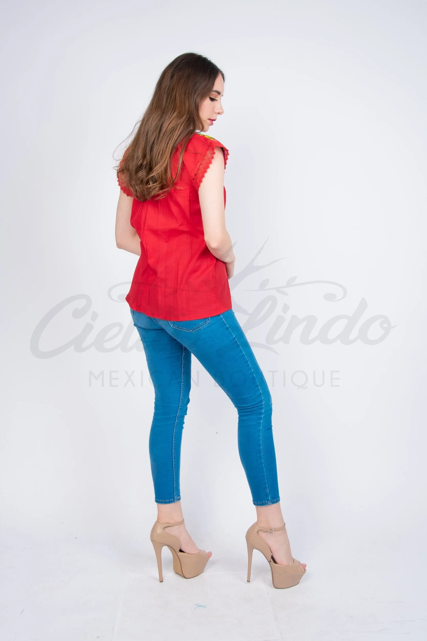 Yaritza Mexican Blouse Red